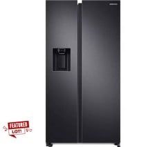 SAMSUNG 8 SERIES SPACEMAX FREESTANDING AMERICAN-STYLE FRIDGE FREEZER - MODEL NUMBER RS68A884CB1/EU - RRP £2279 (JOHN PYE WHITEGOODS CONDITION REPORT: UNIT POWERED UP, NO ERROR CODE APPARENT, FRONT FA