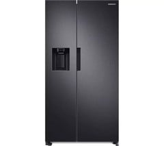 SAMSUNG SERIES 7 SPACEMAX FREESTANDING AMERICAN-STYLE FRIDGE FREEZER - MODEL NUMBER RS67A8811B1 - RRP £1479 (JOHN PYE WHITEGOODS CONDITION REPORT: UNIT POWERED UP, NO ERROR CODE APPARENT, FRONT FASCI