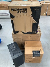 4 X COMPUTER CASES OF DIFFERENT SIZES AND MODELS INCLUDING HUMMER ASTRA.