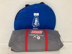 2 X CAMPING ITEMS INCLUDING COLEMAN COASTLINE 3 PLUS TENT.