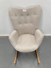 FABRIC ROCKING CHAIR CREAM COLOUR.