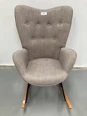 FABRIC ROCKING CHAIR GREY COLOUR.