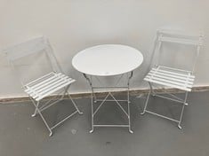 SET OF 2 CHAIRS AND TABLE FOR TERRACE WHITE COLOUR.