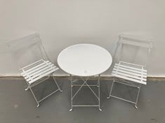 SET OF 2 CHAIRS AND TABLE FOR TERRACE WHITE COLOUR.