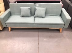 TWO SEATER SOFA BED TURQUOISE BLUE COLOUR.