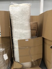 PALLET OF MATTRESSES OF VARIOUS MODELS AND SIZES AND MATTRESS TOPPER INCLUDING 100X200 ROLLED MATTRESS (MAY BE BROKEN OR DIRTY).