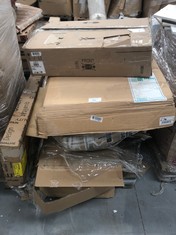 PALLET OF ASSORTED FURNITURE INCLUDING TABLE (MAY BE BROKEN OR INCOMPLETE).