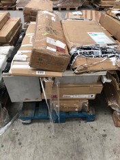 PALLET OF ASSORTED FURNITURE INCLUDING WARDROBE (MAY BE BROKEN OR INCOMPLETE).