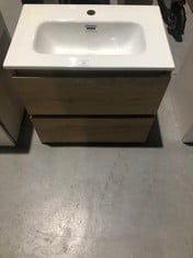 WOODEN BATHROOM FURNITURE WITH WASHBASIN.