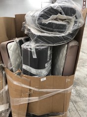 PALLET VARIETY OF MATTRESSES AND MATTRESS TOPPER INCLUDING 90X190 MATTRESS (MAY BE BROKEN OR DIRTY).