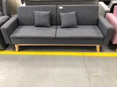 TWO SEATER SOFA BED GREY COLOUR.