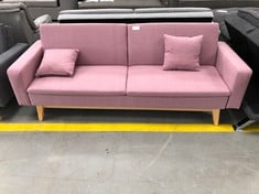 TWO SEATER SOFA BED PINK COLOUR.