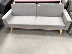 TWO SEATER SOFA BED GREY COLOUR.