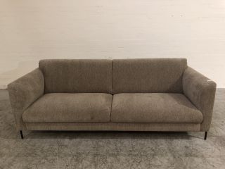 CONLEY NATURAL BROWN COLOURED FABRIC 2 SEATER SOFA