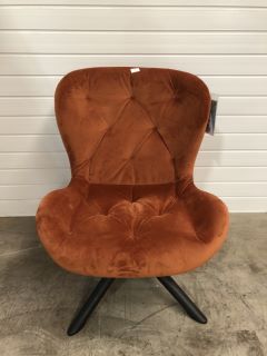 CERUS COPPER COLOURED VELVET A1 RESTING SWIVEL CHAIR RRP £596