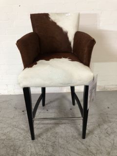 HUNTER KNIGHT COWHIDE COWSLIP BAR STOOL RRP £1598