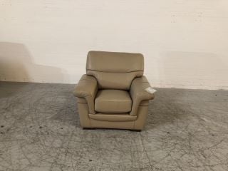 FERRARI LIGHT TAN COLOURED CAT 2 LEATHER ARMCHAIR RRP £1629