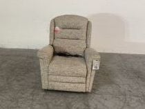 HECKFIELD NATURAL COLOURED FABRIC STANDARD PREMIER ZERO WALL RECLINER CHAIR (POWER CABLE INCLUDED) RRP £2549