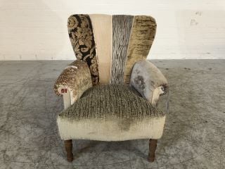 HAMBLEDON HIMALAYAN INSPIRED DESIGN MIXED FABRIC ARMCHAIR RRP: £ 1,198.00