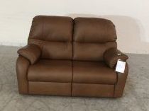 MISTRAL BROWN COLOURED LEATHER 2 SEATER SOFA SMALL RRP: £3,684.00