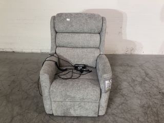 SOMERSBY NATURAL COLOURED FABRIC STANDARD DUAL MOTOR RISER RECLINER CHAIR (POWER CABLE INCLUDED) RRP £2329