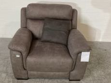 RAMSDELL DARK GREY COLOURED FABRIC POWER RECLINER (POWER CABLE INCLUDED) RRP £1149