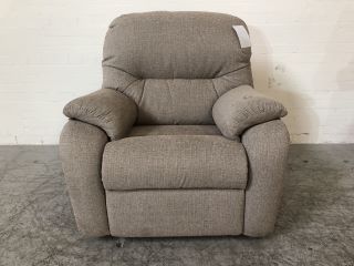 NATURAL COLOURED FABRIC ARMCHAIR