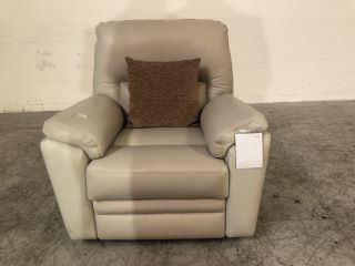 HAMPTON CREAM COLOURED LEATHER ARMCHAIR RRP £2222