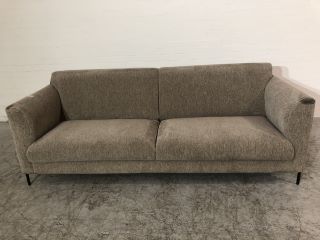 CONLEY NATURAL BROWN COLOURED FABRIC 2 SEATER SOFA