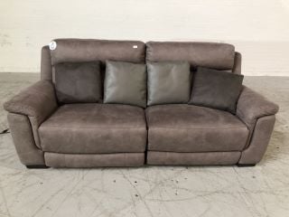 RAMSDELL DARK GREY COLOURED FABRIC 2.5 SEATER POWER RECLINING SOFA