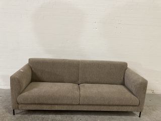 CONLEY NATURAL BROWN COLOURED FABRIC 2 SEATER SOFA