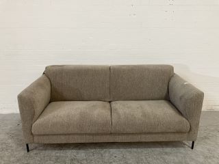 CONLEY NATURAL BROWN COLOURED FABRIC 2 SEATER SOFA