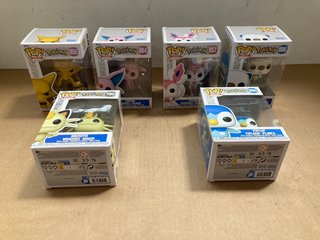 8 X ASSORTED POKEMON POP FIGURES TO INCLUDE OSHAWOTT AND ALAKAZAM: LOCATION - J8