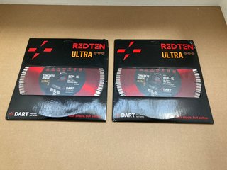 2 X DART REDTEN ULTRA CONCRETE BLADES (PLEASE NOTE: 18+YEARS ONLY. ID MAY BE REQUIRED): LOCATION - J11