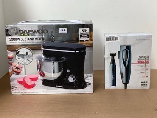 DAEWOO 1200W 5L STAND MIXER IN TO INCLUDE BABYLISS MEN POWERBLADE PRO (PLEASE NOTE: 18+YEARS ONLY. ID MAY BE REQUIRED): LOCATION - J13