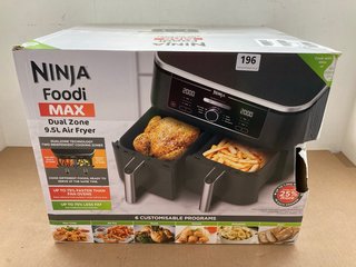 NINJA FOODI MAX DUAL ZONE 9.5L AIR FRYER IN BLACK - RRP £175: LOCATION - J15