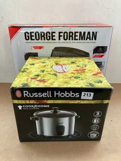 GEORGE FOREMAN GRILL TO INCLUDE RUSSELL HOBBS RICE COOKER: LOCATION - J16