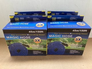 4 X THE INCREDIBLE XPANDING HOSE MAGIC HOSE - SIZE: 45M/150FT: LOCATION - J19