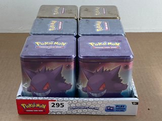 6 X POKEMON STACK EM HIGH TRADING CARD TINS: LOCATION - J21