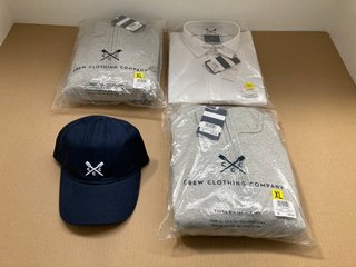 4 X ASSORTED APPAREL TO INCLUDE CCC BASEBALL CAP IN NAVY - UK SIZE O/S: LOCATION - J21