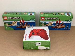 3 X ASSORTED ITEMS TO INCLUDE XBOX SERIES X CONTROLLER IN PULSE RED: LOCATION - J22