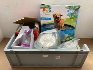 QTY OF ASSORTED ITEMS TO INCLUDE DOG SUMMER PADDLING POOL: LOCATION - I13