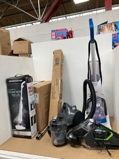 QTY OF ASSORTED HOUSEHOLD ITEMS TO INCLUDE OVENTE ST405W STEAM MOP: LOCATION - I11