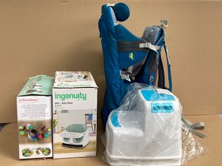 4 X ASSORTED BABY ITEMS TO INCLUDE INGENUITY MIST 2 IN 1 BABY BASE: LOCATION - I9