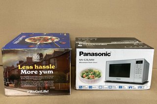 PANASONIC NN-E28JMM 20L DIGITAL MICROWAVE OVEN IN SILVER TO ALSO INCLUDE RUSSELL HOBBS RHMM827SS 20L MANUAL MICROWAVE IN STAINLESS STEEL: LOCATION - I9