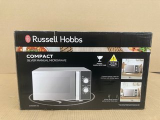 RUSSELL HOBBS RHM2061S-AG 20L MANUAL MICROWAVE IN SILVER: LOCATION - I7