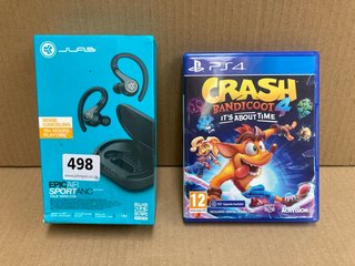 JLAB EPIC AIR SPORT ANC TRUE WIRELESS 2ND GEN EARBUDS TO ALSO INCLUDE PS4 CRASH BANDICOOT 4 IT'S ABOUT TIME GAME (PEGI 12): LOCATION - I5