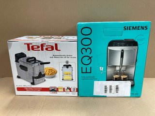 TEFAL OLEOCLEAN COMPACT SEMI PRO FRYER TO ALSO INCLUDE SIEMENS EQ300 TF301G19 FULLY AUTOMATIC ESPRESSO MACHINE - RRP £369.99: LOCATION - I5