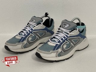 DIOR B30 TRAINERS IN GREY/BLUE - UK 8 - RRP £860.00: LOCATION - FRONT BOOTH