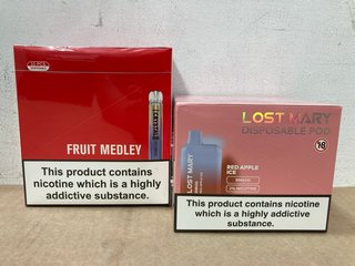 SKE CRYSTAL FRUIT MEDLEY VAPES TO INCLUDE LOST MARY RED APPLE ICE VAPES (PLEASE NOTE: 18+YEARS ONLY. ID MAY BE REQUIRED): LOCATION - E0